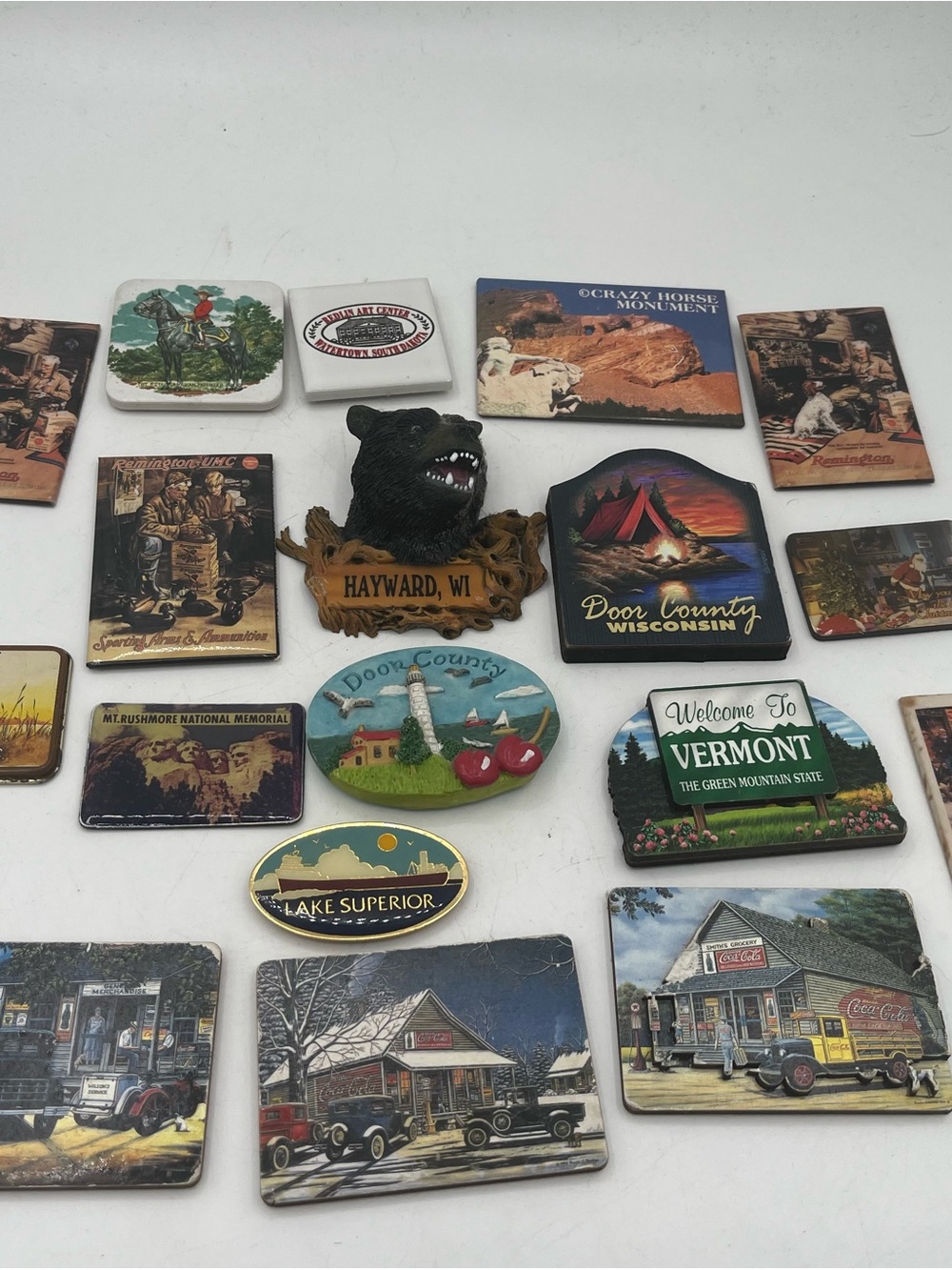 Vintage lot of 18 souvenir refrigerator magnets